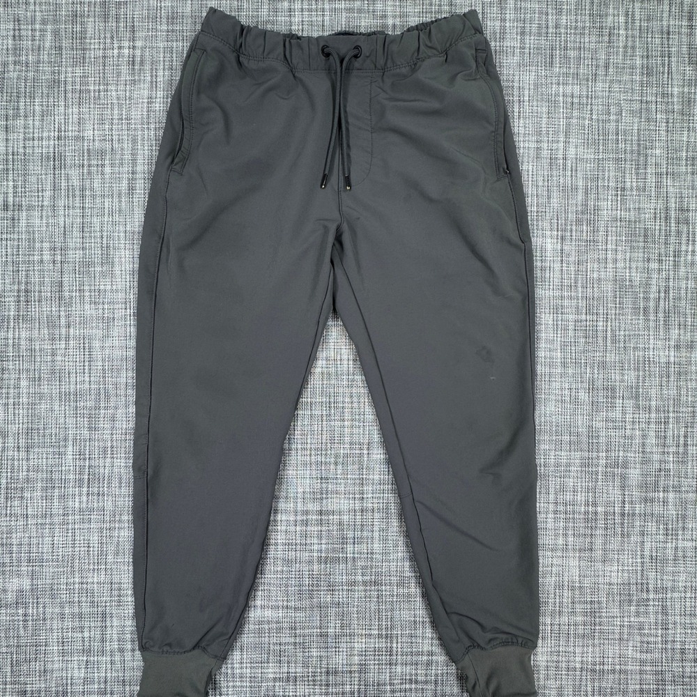 Abercrombie Fitch Mens Jogger Pants Medium Gray Stretch Drawstring Waist Pockets